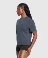 Premium Legacy Washed Oversized T-Shirt(Heavy Blue,XXS)