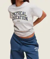 Phys Ed T-Shirt(Light Grey Marl,XXS)