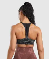 GS Power Sports Bra(Black Print,XS)