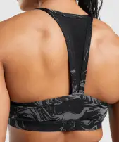 GS Power Sports Bra(Black Print,XS)