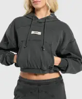 Rest Day Ribbed Hoodie(Asphalt Grey,XXS)