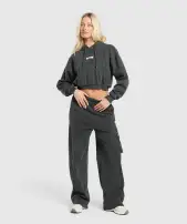 Rest Day Ribbed Hoodie(Asphalt Grey,XXS)