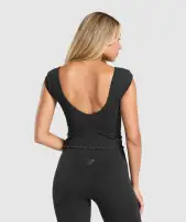 Luxe Seamless Crop Top(Coal Marl,XXS)