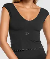 Luxe Seamless Crop Top(Coal Marl,XXS)