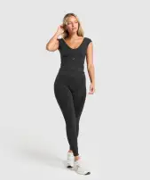 Luxe Seamless Crop Top(Coal Marl,XXS)