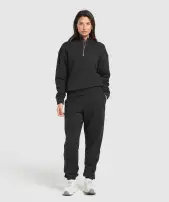 Rest Day Sweats 2.0 1/4 Zip Pullover(Black,XXS)