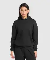 Rest Day Sweats 2.0 Oversized Hoodie(Black,XXS)