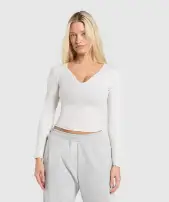 Rib Long Sleeve Top