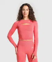 Vital Seamless Long Sleeve Cut Out Top