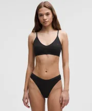 Lace Scoop-Neck Logo Bralette 
