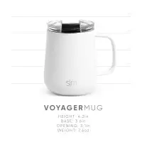 Voyager Tumbler with Clear Flip Lid & Straw(Winter White,16oz)