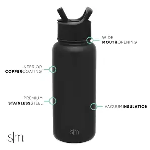 Collegiate Summit Water Bottle with Straw Lid(North Dakota State,32oz)
