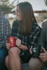 Collegiate Scout Coffee Mug with Flip Lid(Wisconsin,12oz)