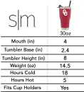Collegiate Cruiser Tumbler with Flip Lid and Straw(Utah,30oz)