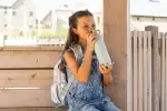 Summit Kids Water Bottle with Straw Lid(Chloe Floral,18oz)