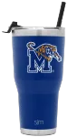 Collegiate Summit Water Bottle with Straw Lid(Memphis,30oz)