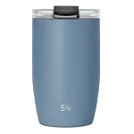 Voyager Tumbler with Clear Flip Lid & Straw(Blue Dune,12oz)