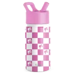 Summit Kids Water Bottle with Straw Lid(Barbie Checkmate,14oz)