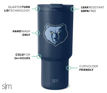 NBA Trek Tumbler with Flip Lid(Memphis Grizzlies,30 oz)