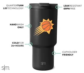 NBA Trek Tumbler with Flip Lid(Phoenix Suns,30 oz)