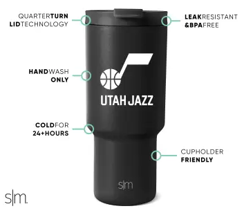 NBA Trek Tumbler with Flip Lid(Utah Jazz,30 oz)