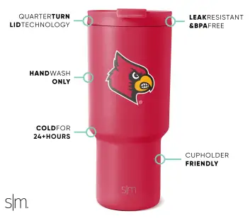 Collegiate Summit Water Bottle with Straw Lid(Louisville,30oz)
