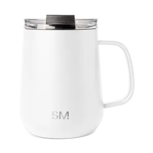 Voyager Tumbler with Clear Flip Lid & Straw(Winter White,16oz)