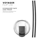 Voyager Tumbler with Clear Flip Lid & Straw(Island Jade,16oz)