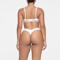 COTTON LACE PLUNGE BRA (MARBLE,32,A)