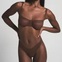 NO SHOW UNLINED BALCONETTE BRA (COCOA,32,A)