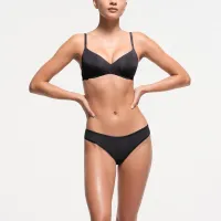WIRELESS FORM LACE PUSH-UP PLUNGE BRA (ONYX MICRO LEOPARD PRINT,30,A)