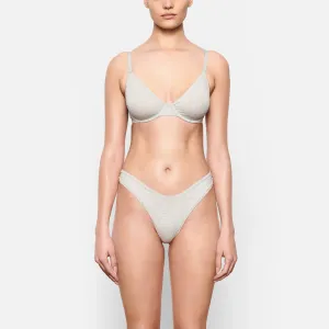 COTTON JERSEY T-SHIRT BRA (LIGHT HEATHER GREY,30,A)