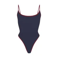 FITS EVERYBODY CONTRAST TRIM SCOOP NECK BODYSUIT