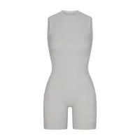 COTTON RIB OPEN BACK ONESIE