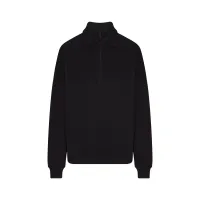 COTTON FLEECE OVERSIZED QUARTER ZIP PULLOVER