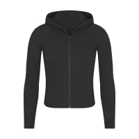 COTTON RIB ZIP UP HOODIE