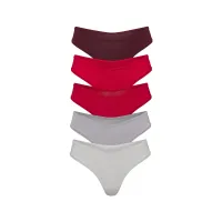 COTTON JERSEY DIPPED THONG 5-PACK